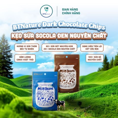 Kẹo Sữa Socola Đen BTNature - Nguyên Chất, Dinh Dưỡng Cao, Tiện Lợi Cho Người Lớn & Trẻ Nhỏ